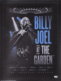 Billy Joel Signed 2014 "At the Garden" Concert Poster (PSA/DNA)